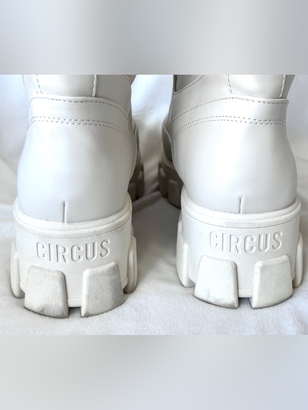 Circus by Sam Edelman Dollie Lug Sole Knee High Boots White Size 9.5 - Picture 8 of 12